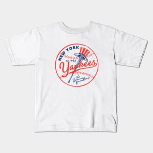 New York Yankees Top Hat 3 by Buck Tee Kids T-Shirt